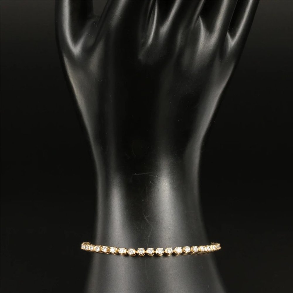 Appraisal Included - 18K 3.00 CTW Diamond Line Bracelet - Picture 2 of 8